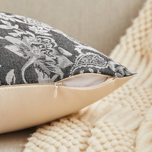 Floral Jacquard Throw Pillow Covers Set of 2 (2 Count)