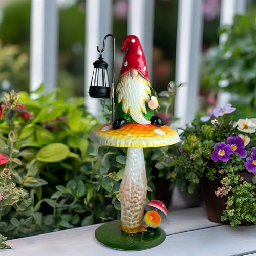 Solar Garden Gnomes Outdoor Statue