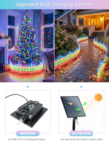 8 Pack Multicolor Picket Fence Lights