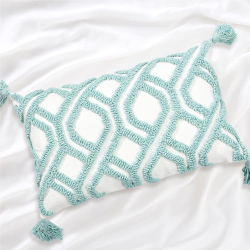 Lumbar Boho Pillow Covers 12x20 Tufted for Couch