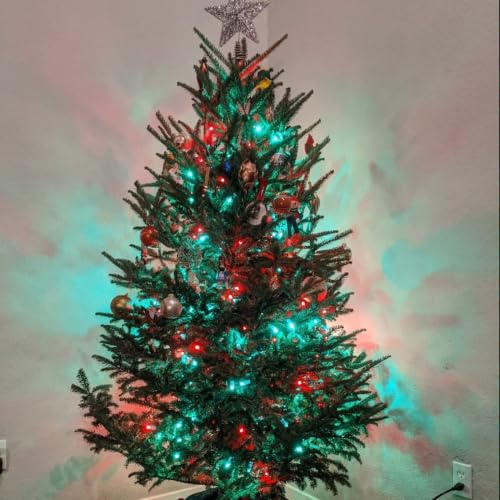 Red and Green Christmas String Lights