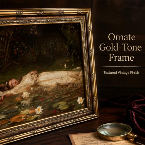 Vintage Gold Framed Ophelia Wall Art