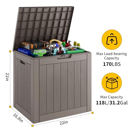 32 Gallon Outdoor Storage Box 2 Pack All