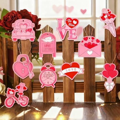 80PCS Wooden Heart Ornaments to Paint Valentine's Day Craft (80 Count)