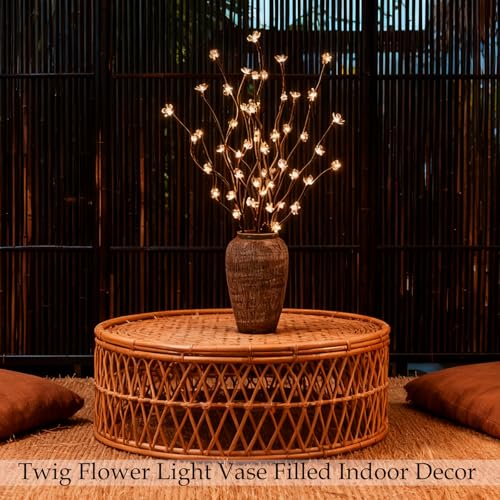 3pcs Battery Operated Cherry Blossom Flower Branch Lights Vase Filler Decor