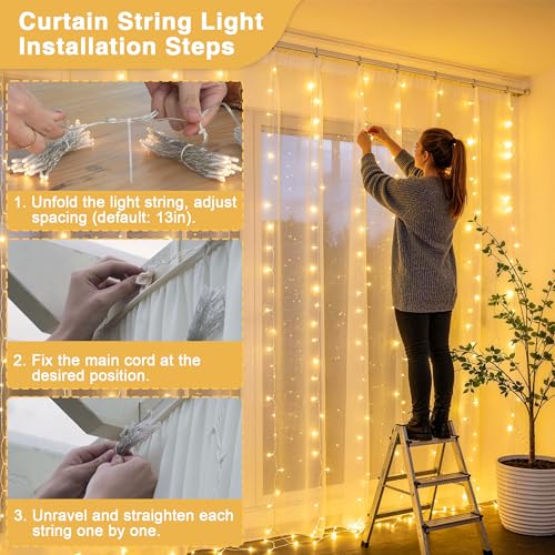 600 LED Curtain Lights (19.6 Foot)