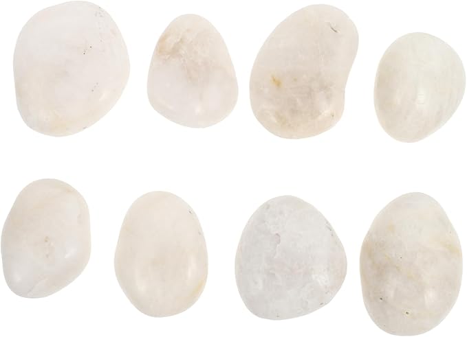 Kisangel 8pcs Hand-Painted Stepping Stones for Boys and Girls DIY Rocks Craft Educational Fun