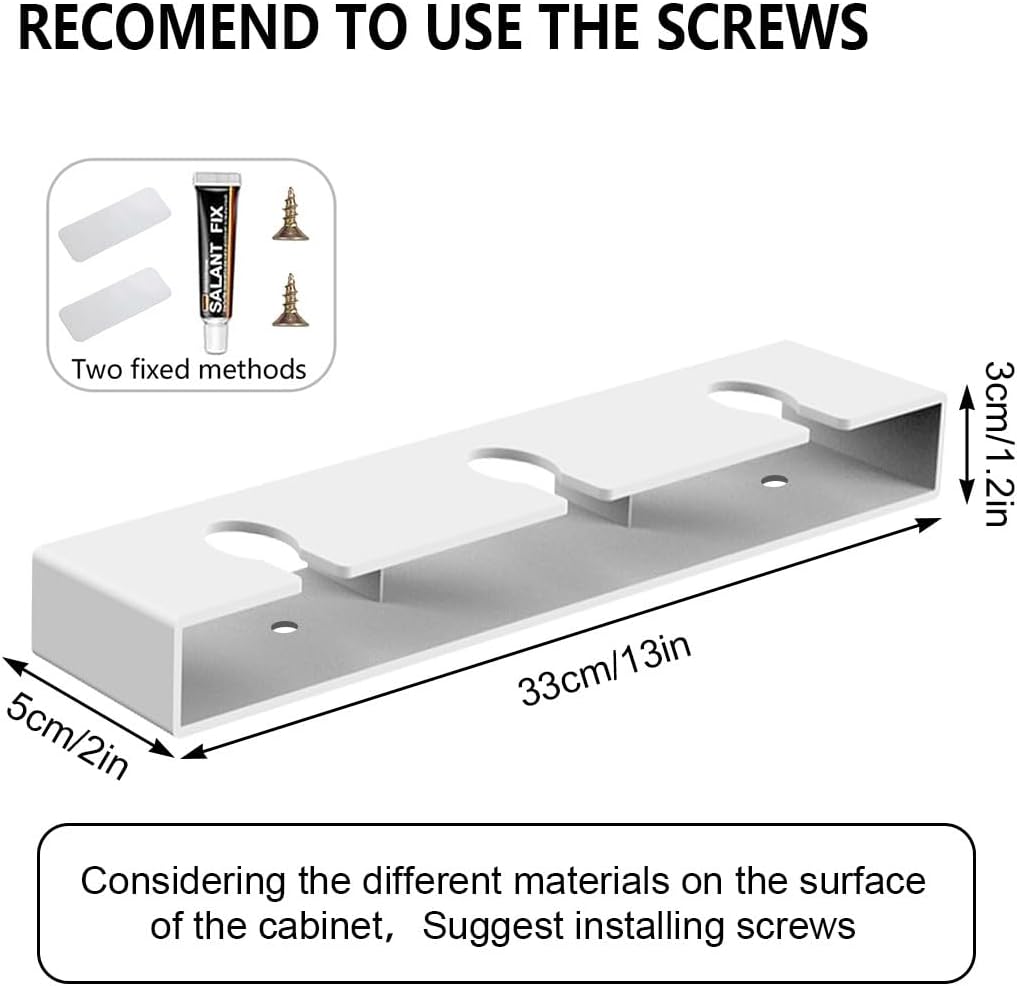 4 Pack Wine Glass Holder,Wine Glass Rack Punch-free Under Cabinet Wine Glass Holder Hanging Plastic Stemware Rack（White）