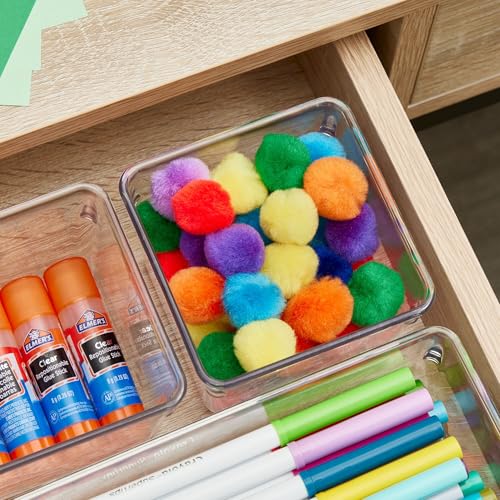 Plastic Drawer Organizer Bins (6 Count)