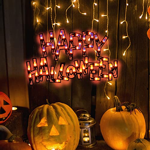 17" Lighted Happy Halloween Halloween Window Silhouette Decoration