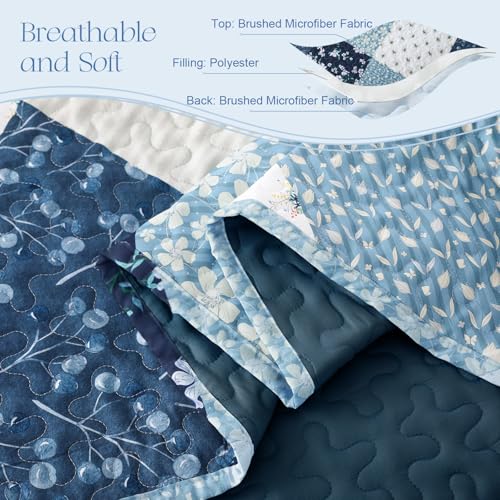 Reversible Boho Quilts Twin Size Blue