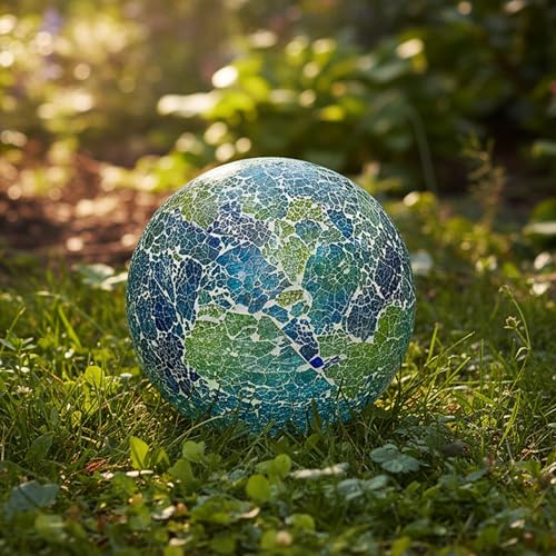 Sunnydaze 10" Mosaic Glass Gazing Ball for Garden