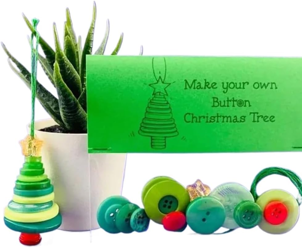 DIY Christmas Button Ornament Making Set - Snowman/Santa/Angel, Fun Holiday Craft Kit for All Ages, Ideal Xmas Tree Hanging Decor & Festive Gifts (6pcs-A)
