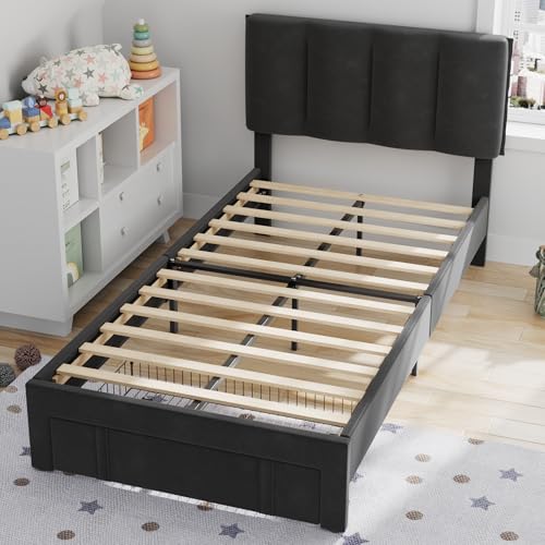 Twin Size Bed Frame with Storage Drawer