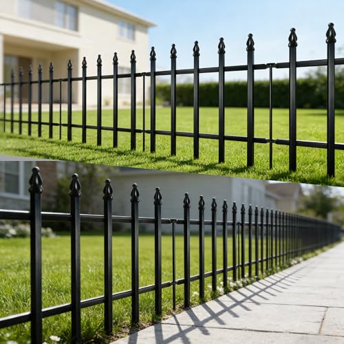 12" H x 16" W Decorative Metal Garden Border Fence (36 Sq Ft)