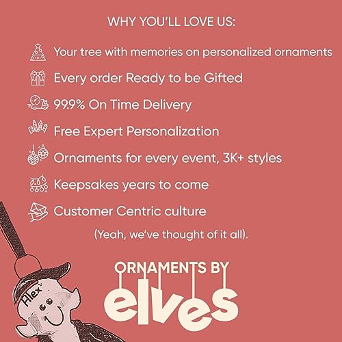 Personalized Baby Gnome Pink Christmas Ornaments 2026 Adorable Girl Gnome on Red Mushroom Great Addition to Christmas Decor Personalized Gifts in a Giftable Packaging