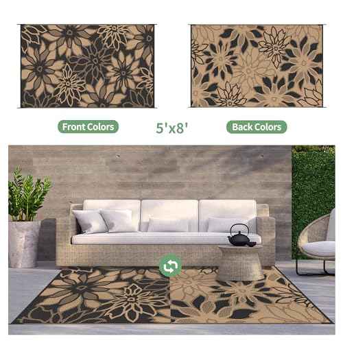 Outdoor Rug Waterproof Plastic Rugs for Patio