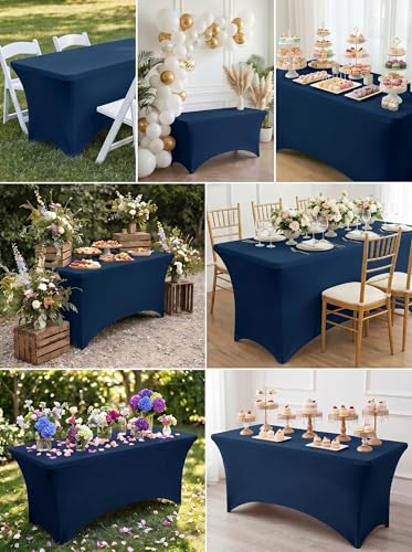 Spandex Table Cloth 2 Pack [8FT (2 Count)