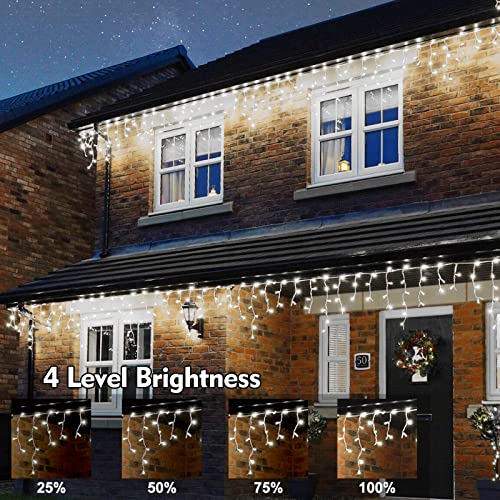Icicle Christmas Lights Outdoor Decorations 1008 LED 98.4 FT 8 Modes LED Icicle String Light with 189 Drops