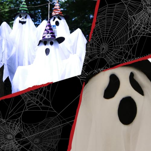 26" Hanging Ghosts Halloween Animatronic (26" Hanging Ghosts)