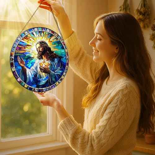 8'' Jesus Christ Suncatcher Ornament