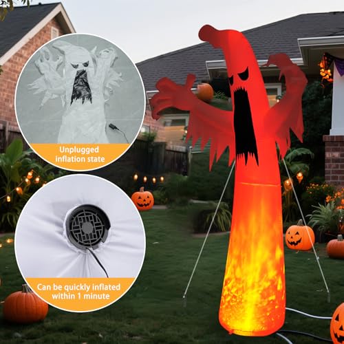Halloween Inflatable Ghost Decoration (12FT Giant White Ghost)