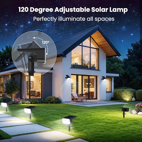 Solar Spot Lights Outdoor Waterproof (2 Count)