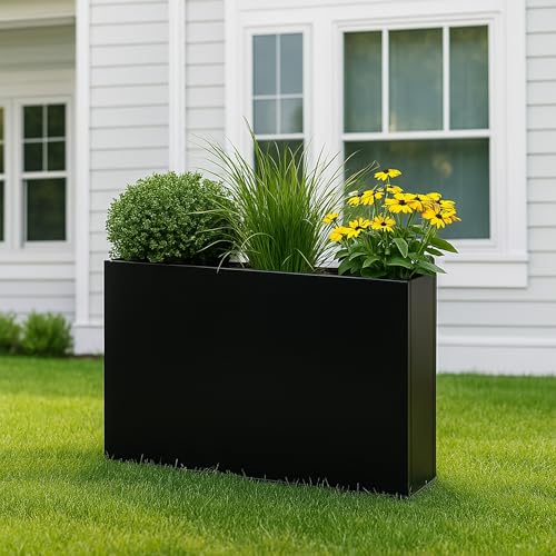30”Lx12”Wx24”H Metal Planter Box Indoor Outdoor