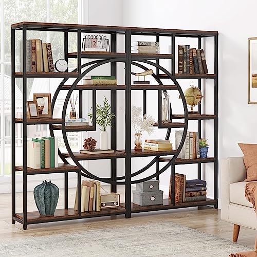 Bookshelf Industrial Etagere Bookcase (2 Count)