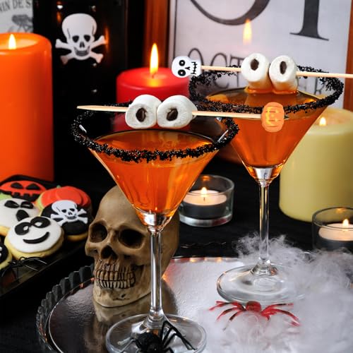 100Pcs Halloween Cocktail Picks Skull Ghost Pumpkin Bat Theme Decor