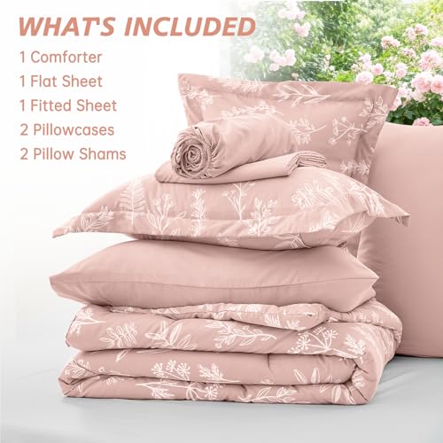 Cameo Pink Bed in a Bag King 7 Pieces