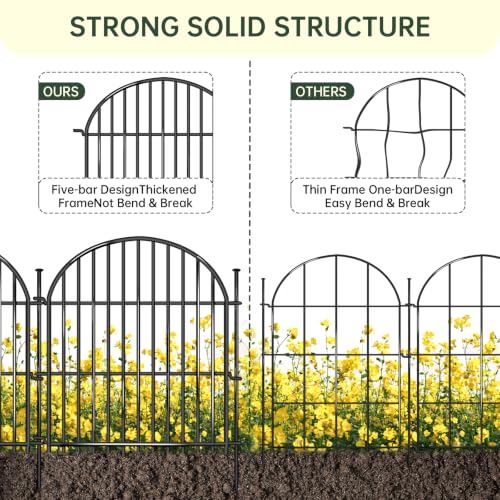 20 Panels No Dig Decorative Garden Fence (20 Count)