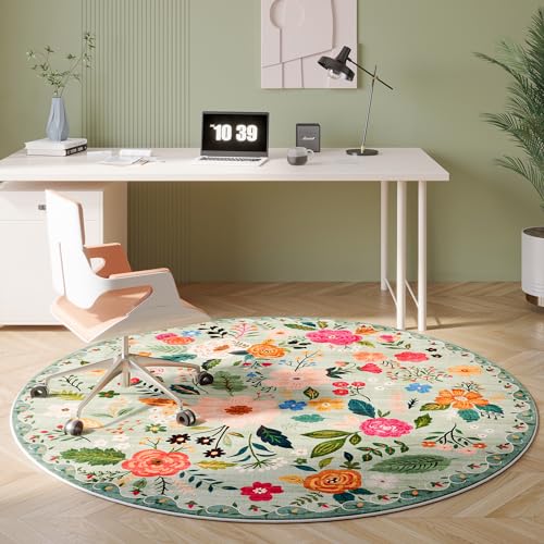 Round Area Rug 6ft Washable