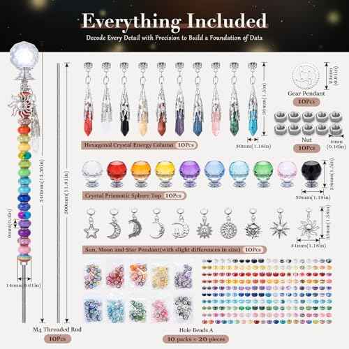 260Pcs DIY Beaded Garden Stakes
