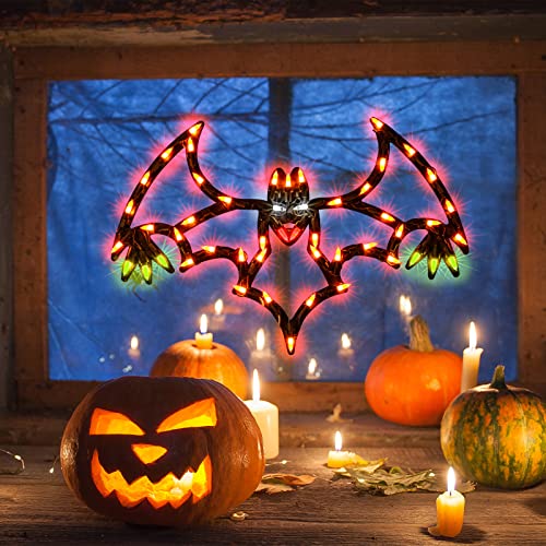 13.3" Lighted Bat Halloween Window Silhouette Decoration