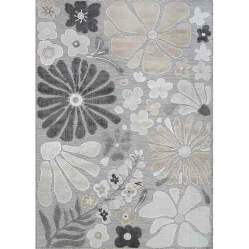 Outdoor Rug 10x14 Large Modern Floral Tropical Area Rugs for Outdoor and Indoor Patio Easy to Clean Non Shedding Living Room Porch Garden Washable Outside Carpet (140 Sq Ft)