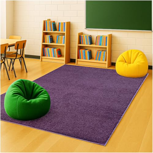 Soft & Colorful 7' Round Kids Classroom Area Rug