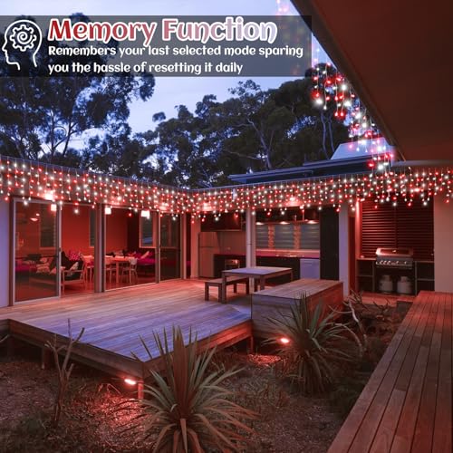 99ft Icicle Lights for Outside