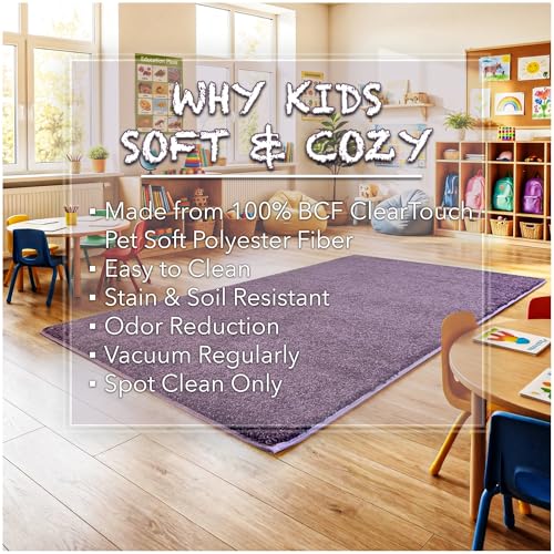 Soft & Colorful 6' x 6' Kids Classroom Area Rug