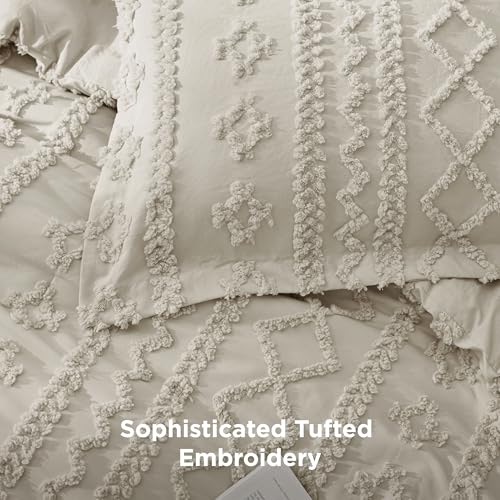 Tufted Boho Comforter Set Oversized King