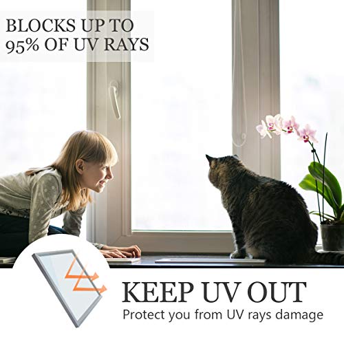 White Frosted Glass Window Privacy Film (12 Sq Ft)