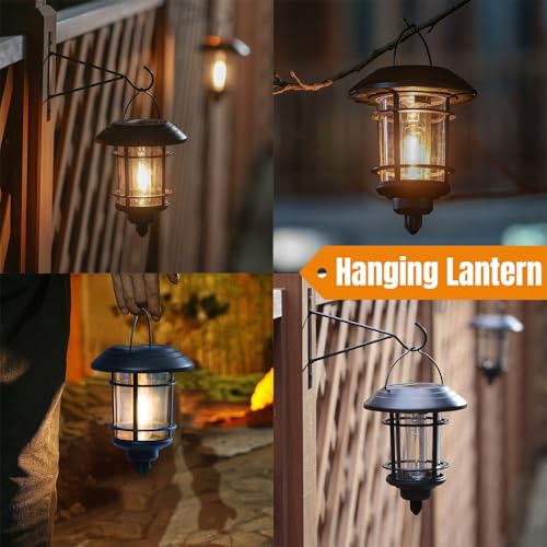 4 Pack Solar Lanterns Outdoor (4 Count)