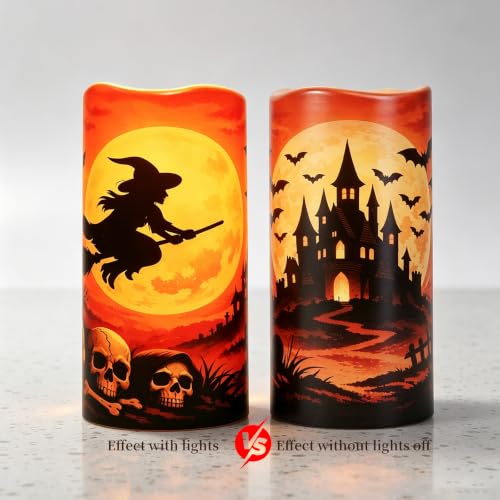 3"x6" Halloween Flameless Candles (2 Count)