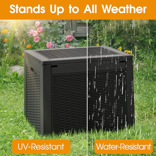 31 Gallon Outdoor Storage Box Waterproof Deck Box for Patio