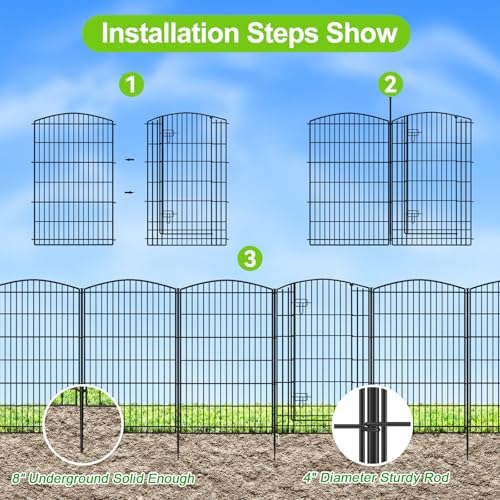 Decorative Garden Fence 12 Panels 26ft