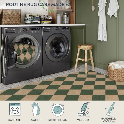 Checkered Easy Jute 3x5 Outdoor Patio Rug (18.148 Sq Ft)