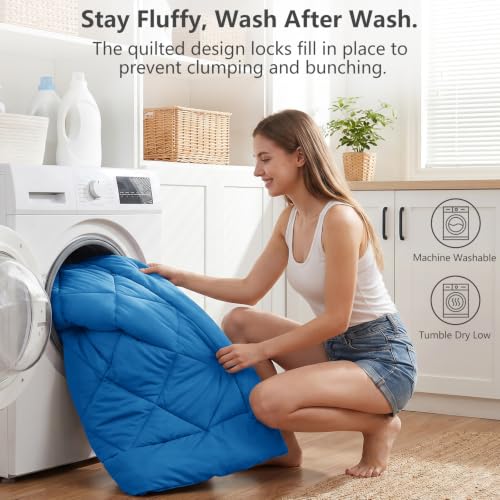 Oversized Queen Comforter Set Royal Blue
