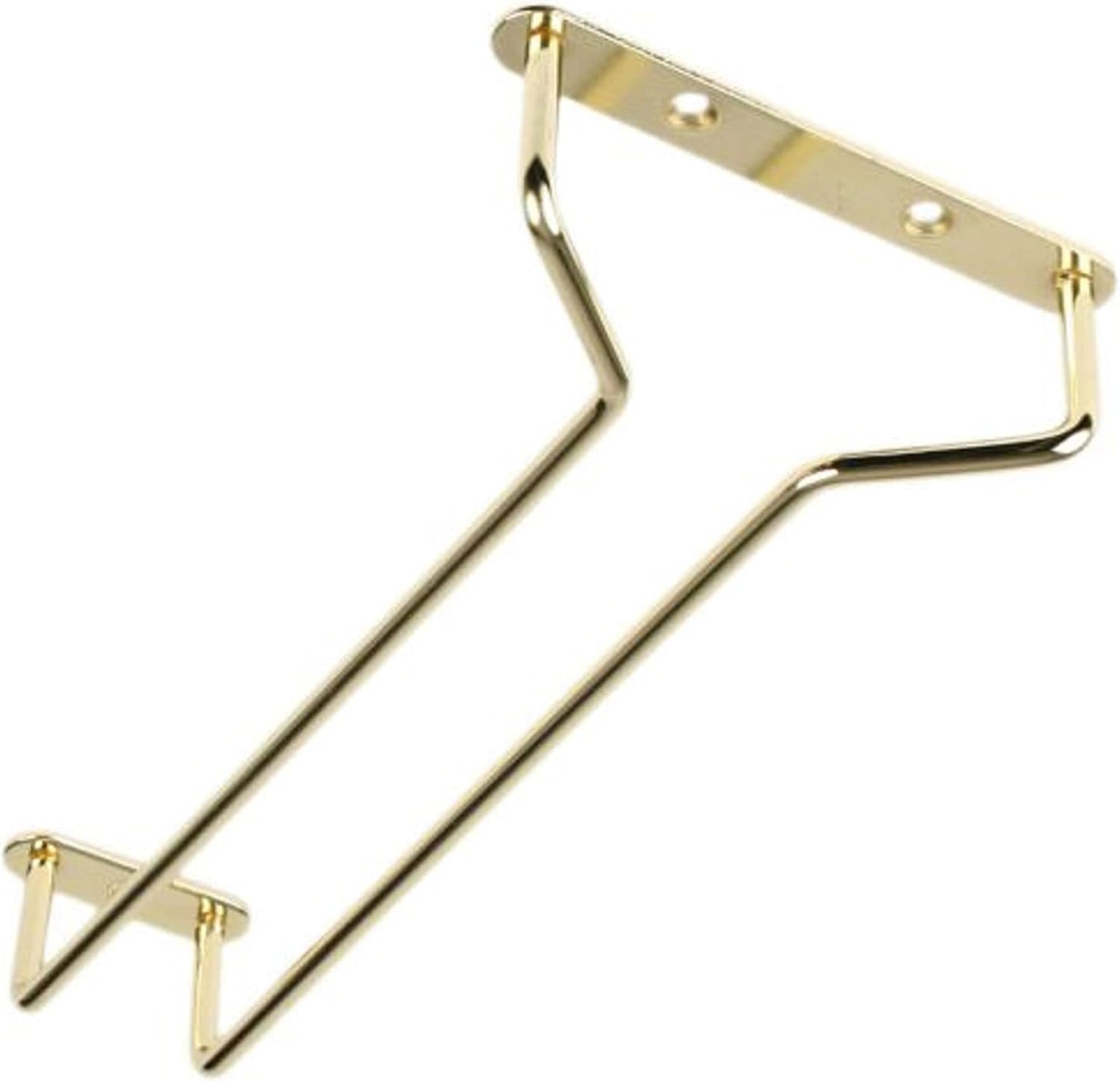 TrueCraftware- 10-Inch Wine Glass Rack Brass Finish Set of 2- Stemware Rack Wire Hanging Rack Under Cabinet Wine Glass Stemware Holder Glass Storage Hanger Organizer for Kitchen and Bar