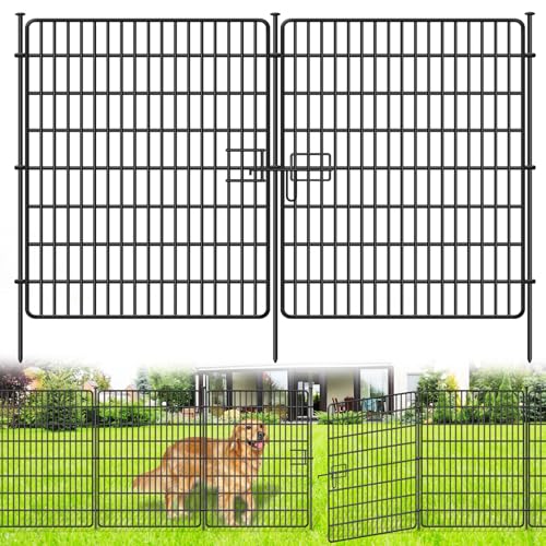 10 Panels No Dig Fence with Gate (11520 sq in)