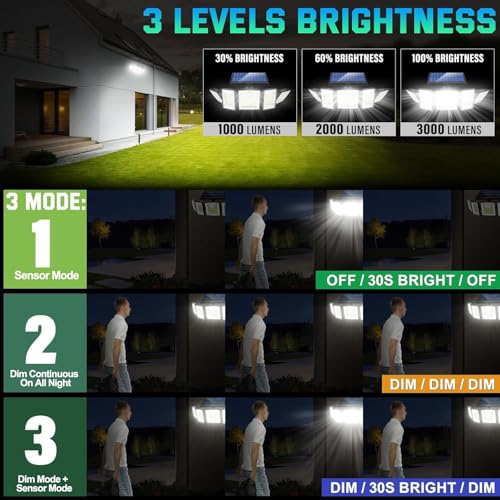 Solar Lights Outdoor Waterproof Motion Sensor (3 Count)